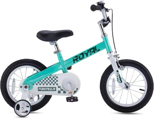 Vista 3 de Royalbaby Bicicleta Cubetube para niños de 3 a 9 años, bicicleta para niños pequeños de 12, 14, 16, 18 y 20 pulgadas, con ruedas de entrenamiento