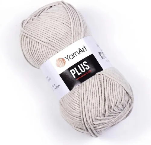 Vista 6 de YarnArt Jeans Plus - Hilo de mezcla de algodón suave, 100g (3.5 onzas), 160m (174 yardas), 55% algodón, 45% acrílico, grosor medio #4, ideal