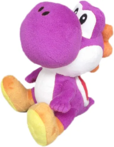 Vista 2 de Little Buddy Super Mario BrosYoshi de peluche de felpa, 6" pulgadas, color morado