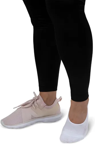Vista 6 de Peds Calcetines invisibles de corte medio para mujer, 6 pares, Blanco