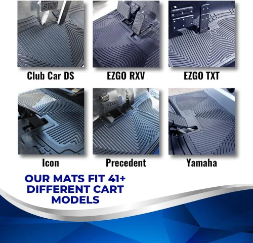 Vista 5 de Shield Family/Club Clean Golf Cart Floor Mat, New & Improved, Only Golf Car Mat to Meet 6 ASTM Standard for DS, TXT, RXV, Precedent, Yamaha & Icon