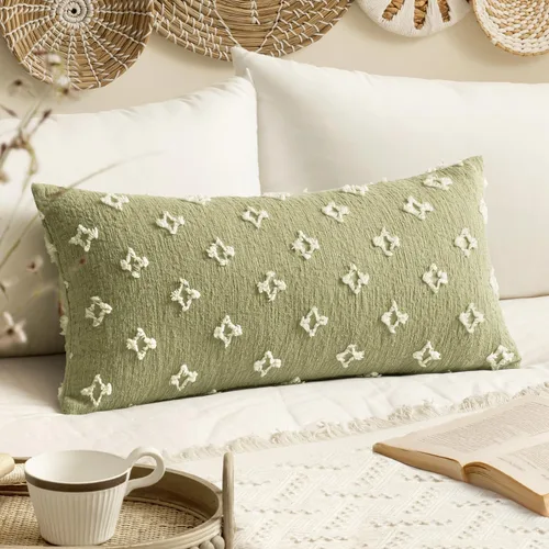 Vista 8 de EMEMA Juego de 2 fundas de cojín decorativas de jacquard, diseño de flores de sol, para sofá, cama, sala de estar, dormitorio, 16 x 16 pulgadas