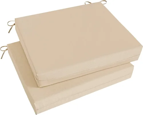 Vista 42 de Basic Beyond Juego de 4 cojines para sillas de exterior, cojines de exterior para muebles de patio, cojines resistentes al agua para sillas de patio