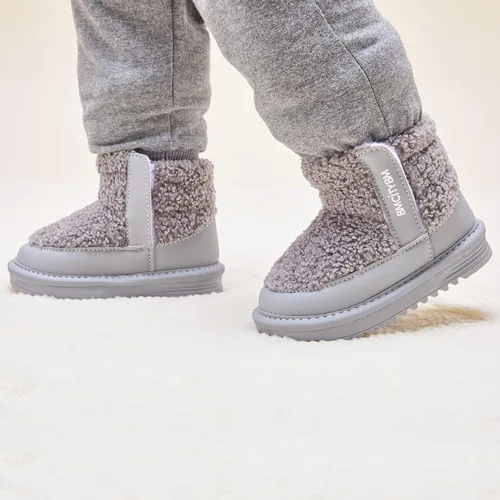Vista 2 de BMCiTYBM Botas de nieve para bebés, niños y niñas, zapatos cálidos de invierno, zapatos ligeros al aire libre para bebés de 6, 9, 12, 18, 24 meses