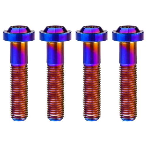 Vista 40 de Titanium M10 Torx Head Bolt (M10x10mm Pitch 1.25mm, Black) 10 15 20 25 30 35 40 45 50 55 60mm Pitch 1.25/1.5mm Screw Pack of 4