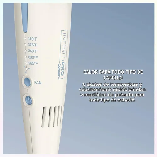 Vista 3 de INFINITIPRO BY Conair QuadAir - Plancha plana para alisar el cabello, control de daños con alisado de una sola pasada, Quad Power es cuatro placas
