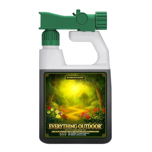 Vista 10 de Humboldts Secret Fertilizante líquido Everything Outdoor 5-5-5 con algas noruegas y micronutrientes para césped, jardines, verduras, flores