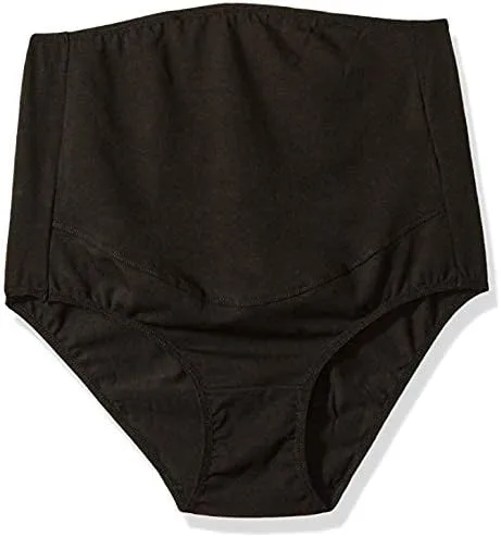 Vista 2 de Bragas de maternidad de algodón para mujer, ropa interior ajustable de corte alto, paquete de 4