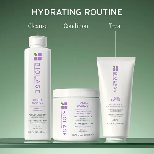 Vista 9 de Biolage Hydra Source Shampoo – For Dry Hair Aloe vera, hyaluronic acid, vegan, paraben-free, softens, moisturizes, adds shine