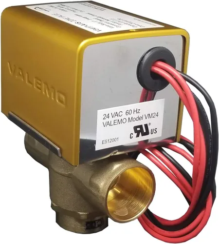 Vista 2 de V3417-A1S Válvula de zona motorizada, 3 vías, 1" sudor, normalmente cerrada, 24 VAC, con interruptor final