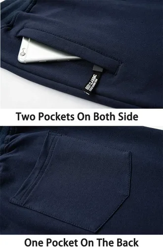 Vista 2 de FASKUNOIE - Pantalones deportivos cortos para hombre, pantalones capri casuales de algodón, pantalones cortos de 34 hasta por debajo de la rodilla