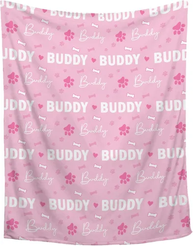 Vista 20 de Manta Personalizada de Huellas de Perro con Foto y Nombre para Amantes de Mascotas, Manta Suave de Franela de Vellón Regalo para Amantes de Perros