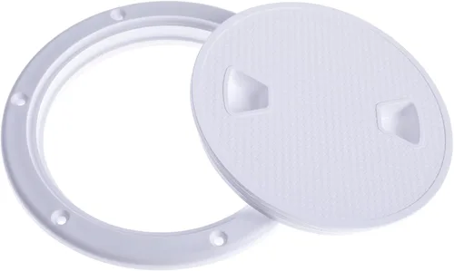 Vista 4 de 2 Pack of 4/6/7 inch Boat Hatch White Round Non Slip Inspection Hatch Marine Boat Deck Access Hatch