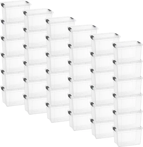 Vista 157 de Superio Mini contenedor de almacenamiento de plástico para crayón, suministros de arte y estuche de costura, organizador pequeño apilable