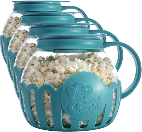 Vista 15 de Ecolution - Palomitero MicroPop patentado para microondas con vidrio seguro para temperatura, tapa 3 en 1 mide granos y derrite mantequilla, hecho
