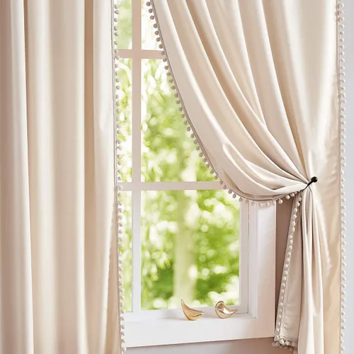 Vista 20 de Treatmentex Cortinas de terciopelo negro para dormitorio, 63 pulgadas, tacto de algodón de lujo, suaves, oscurecimiento de la habitación, 80%