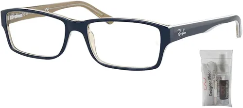 Vista 2 de Ray-Ban RX5469 - Lentes rectangulares para hombres y mujeres + paquete con kit de lentes de cortesía de diseñador iWear
