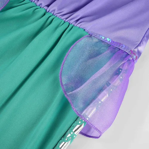 Vista 6 de Ohlover Disfraz de princesa de sirenita para niñas vestido de fiesta de Halloween