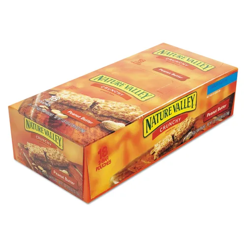 Vista 2 de Nature Valley Barras de granola crujientes, mantequilla de maní, 1.49 onzas, 18 unidades, 36 barras