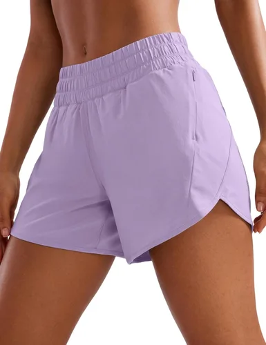 Vista 16 de CRZ YOGA Dolphin - Pantalones cortos deportivos para mujer de 5 pulgadas, cintura media, secado rápido, para correr, entrenamiento, gimnasio, pista