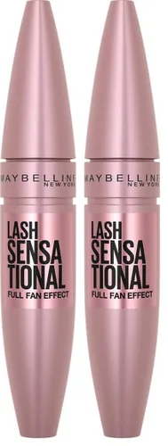 Vista 12 de Maybelline Lash Sensational - Máscara lavable, alargadora y voluminizadora para un efecto de abanico completo, negro más negro, 1 unidad Blackest