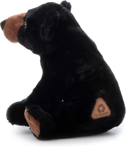 Vista 10 de The Petting Zoo Peluche de oso negro, regalos para niños, animales salvajes del zoológico Onez, juguete de peluche de oso negro de 12 pulgadas