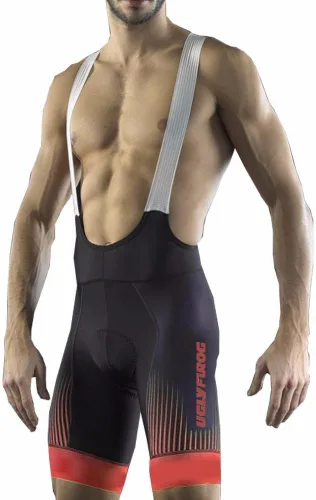 Vista 26 de UGLY FROG Designs - Pantalones cortos de ciclismo con pantalones cortos con peto, pantalones cortos de ciclismo Pro/BIP, acolchado 3D Coolmax
