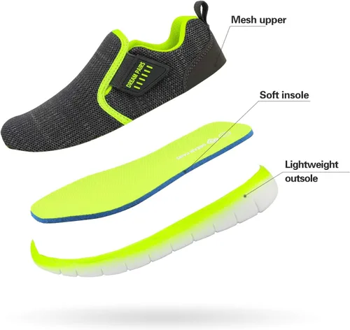 Vista 7 de DREAM PAIRS Zapatos deportivos para niños y niñas, tenis EZ-Ons MightyMovers para correr, atlético, descalzo, sin caída, tenis deportivos