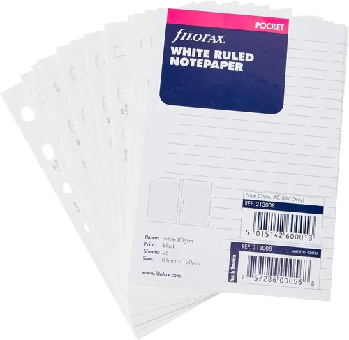 Vista 3 de Filofax Bolsillo rayado blanco (B213008)
