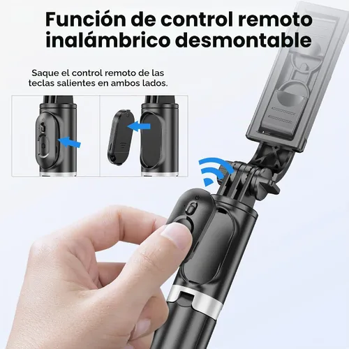 Vista 3 de Selfieshow Trípode remoto para selfie, obturador remoto inalámbrico para teléfonos inteligentes, accesorios monopod compatibles con dispositivos iOS