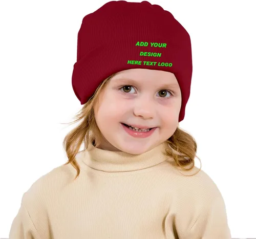 Vista 3 de Sombrero de gorrita tejida personalizado Añadir su texto Imagen Logo Invierno Gorras Fiesta de la empresa Hombres Mujeres Sombrero Personalizar