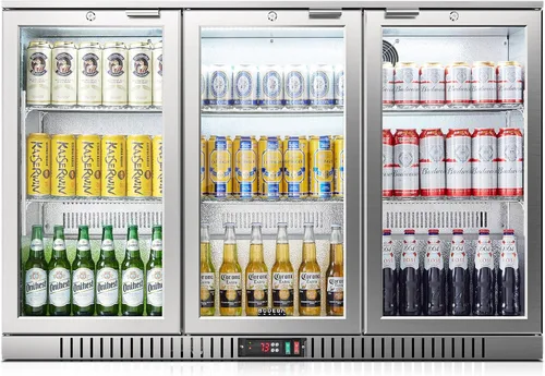 Vista 10 de BODEGA BODEGACOOLER - Enfriador comercial de barra trasera con 2 puertas sólidas, refrigerador de barra de altura de mostrador comercial de 12 pies