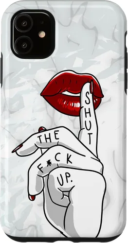 Vista 8 de STFU - Funda de regalo para iPhone 17 con texto en inglés "Lips Cool Swear Words Cussin Saying Women Bad Girs