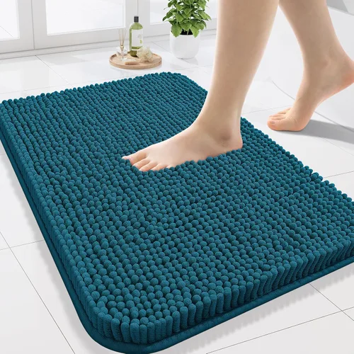 Vista 70 de Arotive Alfombras de baño de felpilla extrasuaves y absorbentes, de 24 x 16 pulgadas, lavables a máquina, parte trasera de goma antideslizante