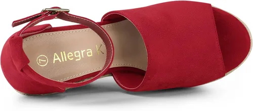 Vista 4 de Allegra K Alpargatas con plataforma y tacones para mujer