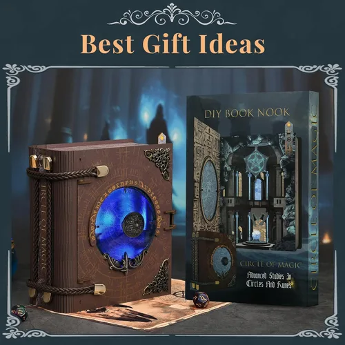 Vista 7 de MiniCity Kits de Rincón de Libros DIY para Adultos, Kit de Rincón de Libros en Miniatura para Casa de Muñecas, Rompecabezas de Madera 3D