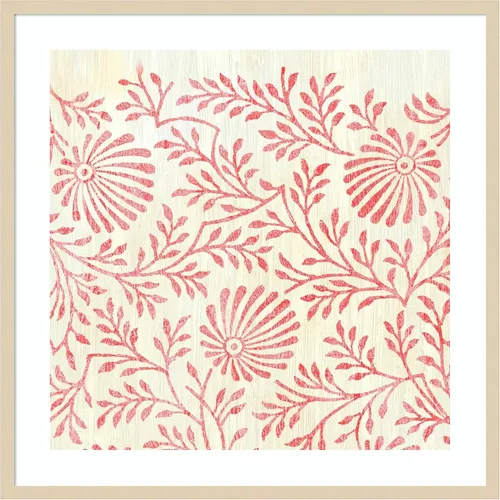 Vista 8 de Amanti Art Lienzo decorativo para pared enmarcado de 24 x 24 pulgadas, patrones desgastados en rojo VII por June Erica Vess, arte de pared