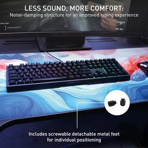 Vista 3 de CHERRY XTRFY Teclado mecánico para juegos MX 3.1 con cable Nuevos interruptores MX2A (negro, MX2A marrón)