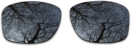Vista 2 de 2pares polarizadas lente de repuesto para Oakley Jupiter Squared Negro y Plateado chapado en cromo