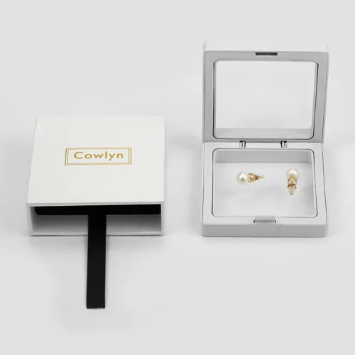 Vista 6 de Cowlyn Aretes de perlas I cultivadas en agua dulce, chapados en oro de 14 quilates, AAAAAAA+ de calidad seleccionada a mano, joyería hipoalergénica