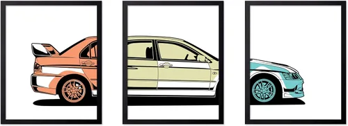 Vista 57 de Poster Master Póster de coche – Impresión clásica de coche – Arte de vehículo – Gran decoración de pared de garaje u oficina – 8 x 10 pulgadas