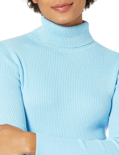 Vista 3 de Tienda Essentials Suéter ligero de manga larga y cuello alto para mujer