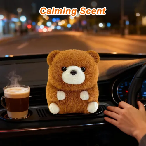 Vista 3 de Lindo oso de peluche, peluche de oso pequeño de 5 pulgadas para tablero de automóvil, escritorio de oficina y decoración del hogar, regalo de felpa