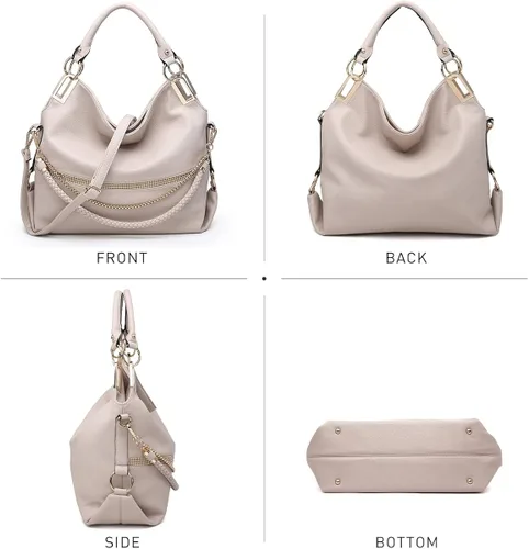 Vista 2 de Dasein Purses for Women Vegan Leather Handbags Rhinestones Hobo Bags Tote Purse Shoulder Bag Ladies Handbag