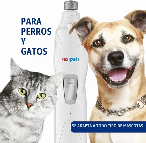 Vista 6 de Rexipets - Cortadora de uñas para perro, recargable, profesional, con LED, recargable, eléctrico, para mascotas, sin dolor, con patas de aseo