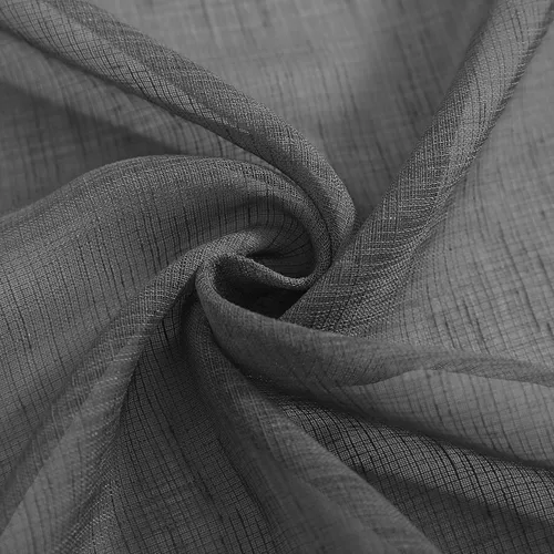 Vista 6 de Cozynight Cortinas de Niveles Transparentes Gris Oscuro de 24 Pulgadas de Largo, Tratamiento de Cortinas para Ventanas Pequeñas