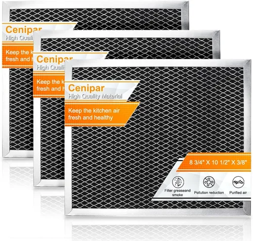 Vista 8 de 97007696 Filtro de campana extractora, filtro de olor a carbón para campana de ventilación (8 3/4 pulgadas x 10 1/2 pulgadas x 3/8 pulgadas)