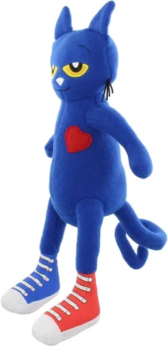 Vista 3 de Gato de peluche "Pete el gato", de Merry Makers, Azul