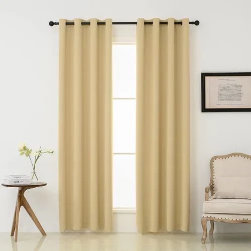 Vista 78 de Pickluc - Paneles de cortinas opacas con ojales, cortinas para bloquear la luz para el dormitorio, aisladas térmicamente, reducción de ruido
