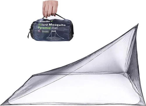 Vista 6 de 4Monster Red de insectos para acampar con bolsa de transporte, compacta y ligera, se adapta a la cama, bolsas de dormir, tienda de campaña